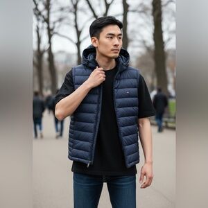 Tommy Hilfiger Dark Blue Quilted Puffer Vest -Unisex NWT